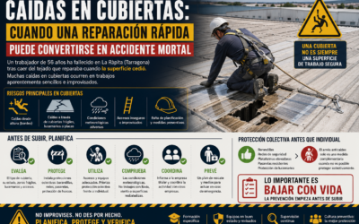 Caídas en cubiertas: cuando una reparación rápida puede convertirse en accidente mortal