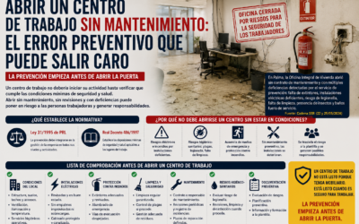 Abrir un centro de trabajo sin mantenimiento: el error preventivo que puede salir caro