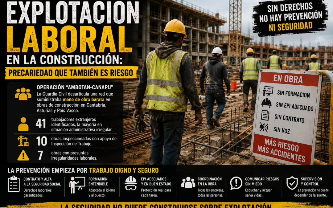 Explotación laboral en la construcción: cuando la precariedad también es un riesgo para la seguridad
